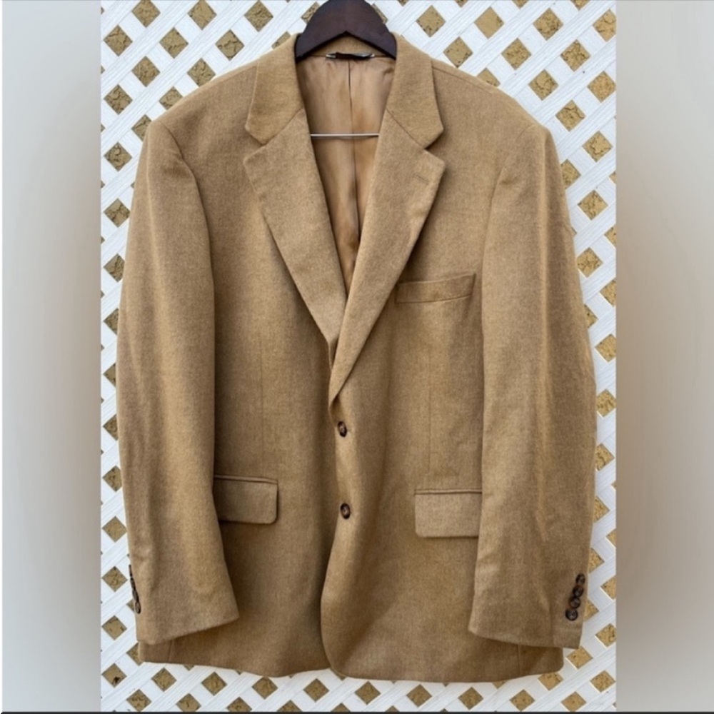 Haspel 100% CAMEL HAIR Tan Sport Coat Blazer Jacket Men’s 46R